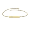Thumbnail Image 1 of Diamond Initial Bar Bracelet 10K Yellow Gold 7.25&quot;
