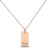 Thumbnail Image 0 of Diamond Name Dog Tag Necklace 14K Rose Gold 18"