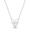 Thumbnail Image 0 of Heart Name Necklace 14K White Gold 18"