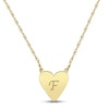 Thumbnail Image 1 of Script Initial Heart Necklace 10K Yellow Gold 18&quot;