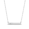 Thumbnail Image 0 of Diamond Initial Bar Necklace 10K White Gold 18"