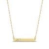 Thumbnail Image 1 of Diamond Initial Bar Necklace 10K Yellow Gold 18&quot;