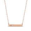 Thumbnail Image 0 of Diamond Initial Bar Necklace 14K Rose Gold 18"