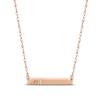 Thumbnail Image 1 of Diamond Initial Bar Necklace 14K Rose Gold 18&quot;