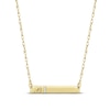 Thumbnail Image 1 of Diamond Initial Bar Necklace 14K Yellow Gold 18&quot;