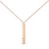 Thumbnail Image 0 of Diamond Initial Vertical Bar Necklace 14K Rose Gold 18"