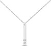 Thumbnail Image 1 of Diamond Initial Vertical Bar Necklace 14K White Gold 18&quot;