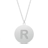 Thumbnail Image 1 of Initial Disc Necklace 10K White Gold 18&quot;