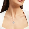 Thumbnail Image 3 of Initial Disc Necklace 10K White Gold 18&quot;
