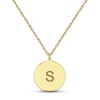 Thumbnail Image 0 of Initial Disc Necklace 10K Yellow Gold 18"