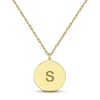 Thumbnail Image 1 of Initial Disc Necklace 10K Yellow Gold 18&quot;
