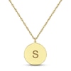 Thumbnail Image 1 of Initial Disc Necklace 14K Yellow Gold 18&quot;
