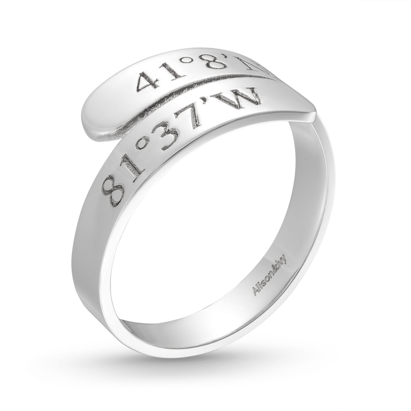 Main Image 2 of Coordinates Wrap Ring 10K White Gold