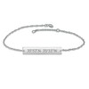 Thumbnail Image 1 of Coordinates Bar Bracelet 14K White Gold 7.25&quot;