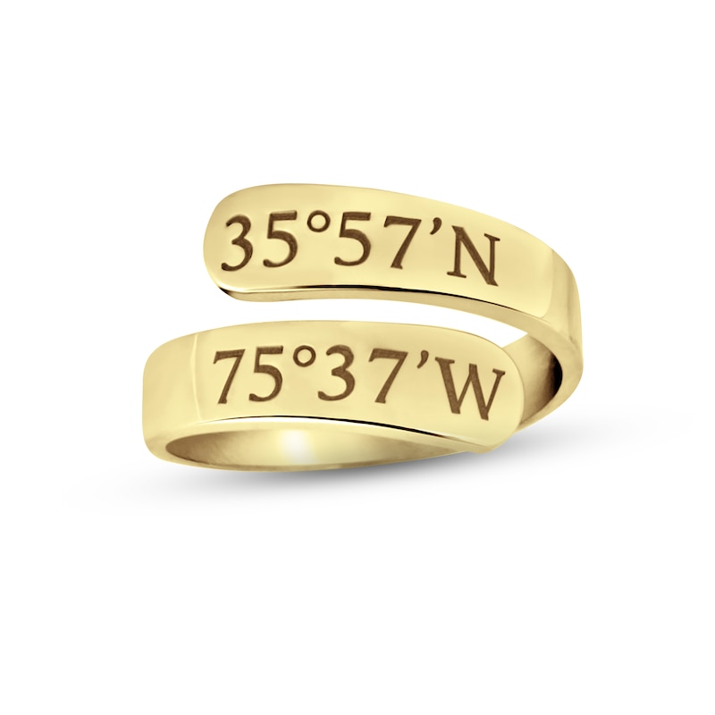 Coordinates Wrap Ring 10K Yellow Gold