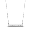Thumbnail Image 1 of Coordinates Bar Necklace 14K White Gold 18&quot;