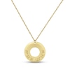 Thumbnail Image 0 of Coordinates Round Cutout Necklace 10K Yellow Gold 18"