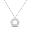 Thumbnail Image 0 of Coordinates Round Cutout Necklace 14K White Gold 18"