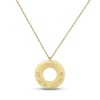 Thumbnail Image 1 of Coordinates Round Cutout Necklace 14K Yellow Gold 18&quot;
