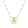 Thumbnail Image 0 of Diamond Initial Disc Necklace 10K Yellow Gold 18"