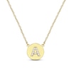 Thumbnail Image 0 of Diamond Initial Disc Necklace 14K Yellow Gold 18"