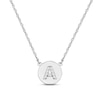 Thumbnail Image 1 of Diamond Initial Disc Necklace Sterling Silver 18&quot;