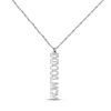 Thumbnail Image 1 of Roman Numeral Vertical Necklace Sterling Silver 18&quot;