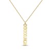 Thumbnail Image 1 of Diamond Roman Numeral Vertical Necklace 10K Yellow Gold 18&quot;