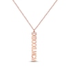 Thumbnail Image 1 of Diamond Roman Numeral Vertical Necklace 14K Rose Gold 18&quot;