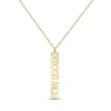 Thumbnail Image 1 of Diamond Roman Numeral Vertical Necklace 14K Yellow Gold 18&quot;