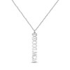 Thumbnail Image 1 of Diamond Roman Numeral Vertical Necklace Sterling Silver 18&quot;