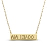 Thumbnail Image 0 of Roman Numeral Bar Necklace 10K Yellow Gold 18"