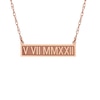 Thumbnail Image 0 of Roman Numeral Bar Necklace 14K Rose Gold 18"