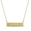 Thumbnail Image 1 of Roman Numeral Bar Necklace 14K Yellow Gold 18&quot;