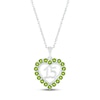Thumbnail Image 0 of Peridot Quinceañera Heart Necklace 10K White Gold 18"