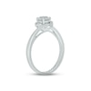 Thumbnail Image 2 of White Lab-Created Sapphire & Diamond Promise Ring 1/20 ct tw Round-cut Sterling Silver