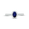 Thumbnail Image 2 of Blue Lab-Created Sapphire & Diamond Promise Ring 1/10 ct tw Round-cut Sterling Silver