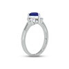 Thumbnail Image 2 of Blue Lab-Created Sapphire & Diamond Heart Promise Ring 1/20 ct tw Round-cut Sterling Silver
