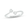 Thumbnail Image 0 of Diamond Hearts Wrap Promise Ring 1/20 ct tw Round-cut Sterling Silver