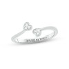 Thumbnail Image 1 of Diamond Hearts Wrap Promise Ring 1/20 ct tw Round-cut Sterling Silver