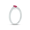 Thumbnail Image 2 of Lab-Created Ruby & Diamond Wrap Promise Ring 1/20 ct tw Round-cut Sterling Silver