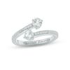 Thumbnail Image 1 of White Lab-Created Sapphire Wrap Promise Ring 1/20 ct tw Round-cut Sterling Silver