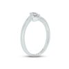 Thumbnail Image 1 of White Lab-Created Sapphire Wrap Promise Ring 1/20 ct tw Round-cut Sterling Silver