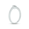 Thumbnail Image 2 of White Lab-Created Sapphire Wrap Promise Ring 1/20 ct tw Round-cut Sterling Silver