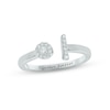 Thumbnail Image 0 of Diamond Deconstructed Promise Ring 1/10 ct tw Round-cut Sterling Silver