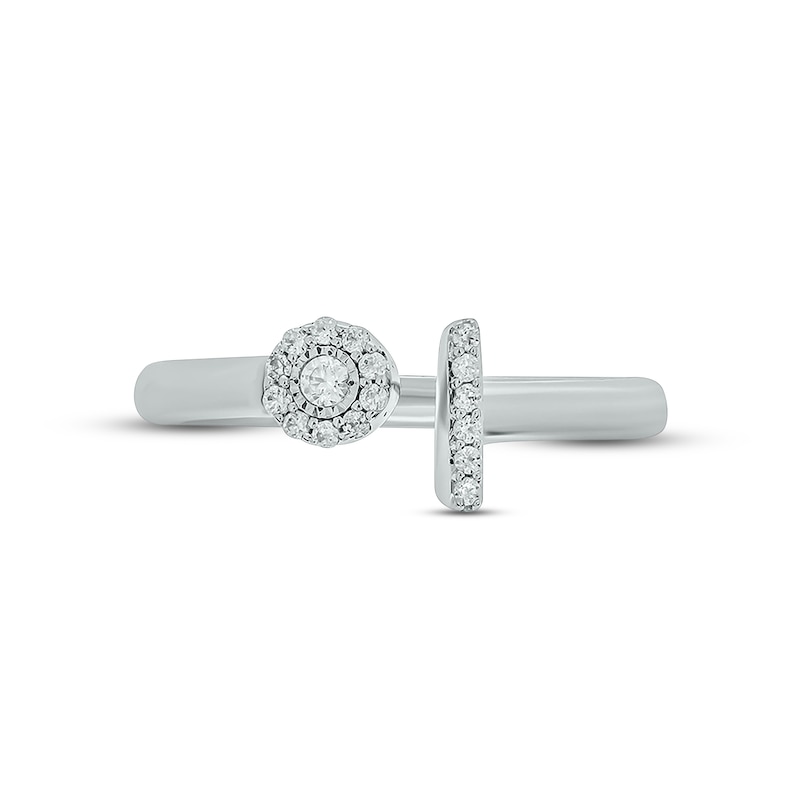 Main Image 3 of Diamond Deconstructed Promise Ring 1/10 ct tw Round-cut Sterling Silver