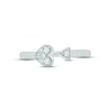 Thumbnail Image 2 of Diamond Heart Triangle Deconstructed Promise Ring 1/10 ct tw Round-cut Sterling Silver