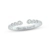Thumbnail Image 1 of Diamond Bezel Deconstructed Promise Ring 1/10 ct tw Round-cut Sterling Silver