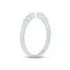 Thumbnail Image 2 of Diamond Bezel Deconstructed Promise Ring 1/10 ct tw Round-cut Sterling Silver
