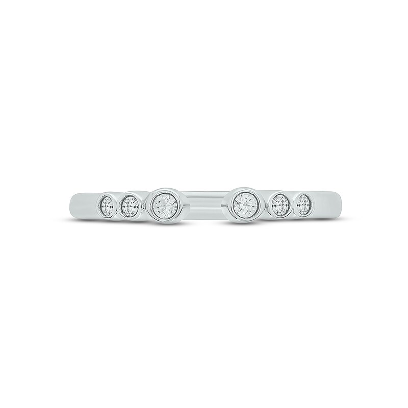 Main Image 3 of Diamond Bezel Deconstructed Promise Ring 1/10 ct tw Round-cut Sterling Silver